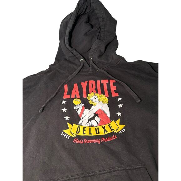 Layrite Liberty Pin Up Style Traditional Black Pullover Hoodie - Picture 3 of 5